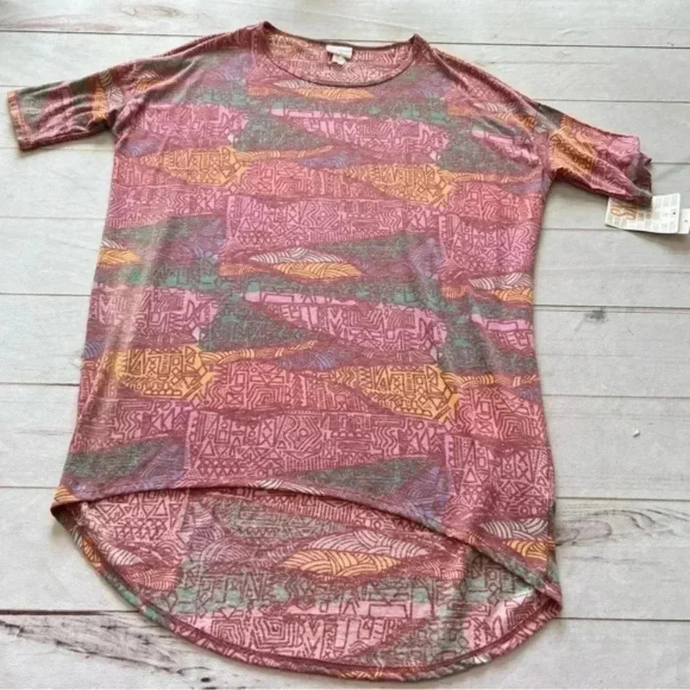 NEW Lularoe SS Tunic Irma Top Sz XS Poly Cotton Rayon Spandex Bust - Picture 10 of 10